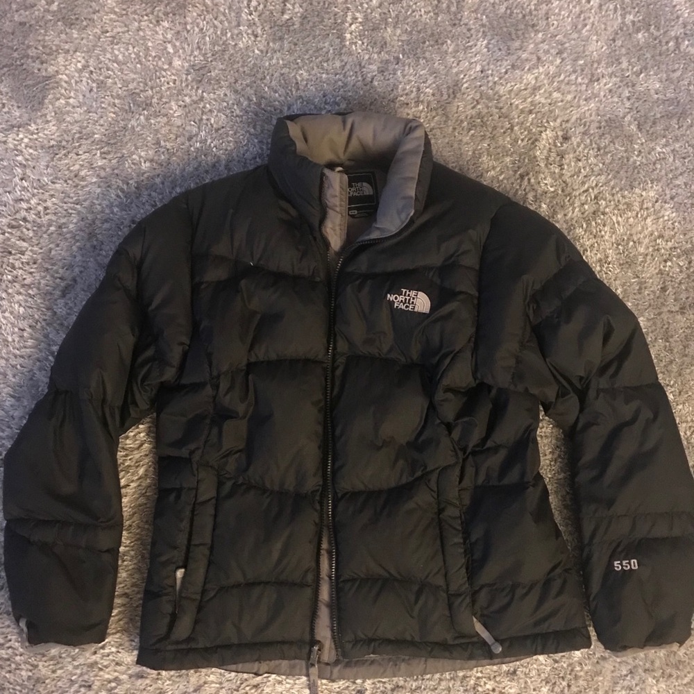 The NorthFace black puff coat, women’s size med.